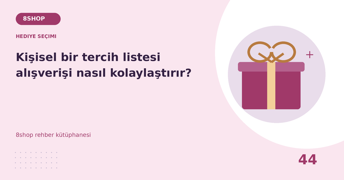 Kişisel bir tercih listesi alışverişi nasıl kolaylaştırır? rehberi için hediye seçimi temalı özgün çizim